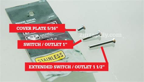 size screw for electrical box|electrical outlet screw size chart.